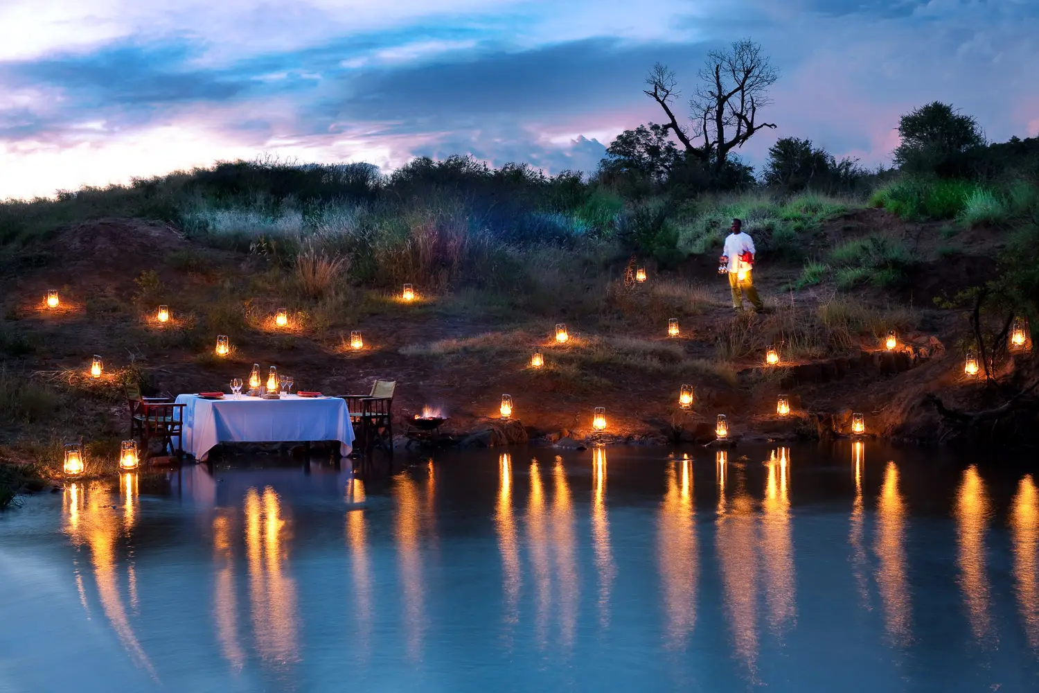 Morukuru Family Safari Lodge mit Blick in die südafrikanische Landschaft.